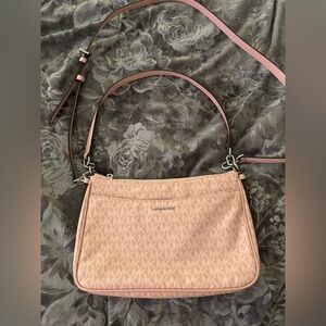 Michael Kors PINK jet set small top zip Ponchette
